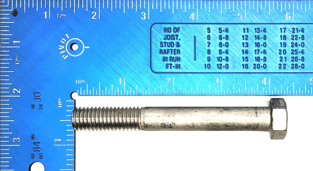 Unbranded 1/2"-13 x 4" Stainless Steel Hex Head Cap Screw 18-8 [Lot of 21] NOS