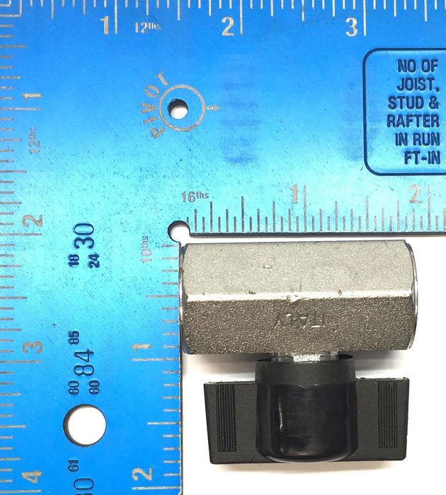 Unbranded Steel 2-Way Ball Control Valve 3/8" x 3/8" FNPT [Lot of 2] NOS