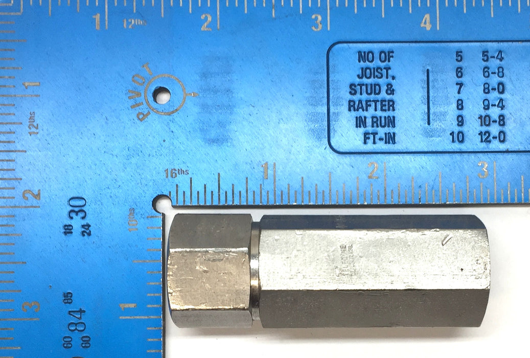 Teledyne Hydraulic Ball Check Valve 404GG 3/8SS-3 NOS