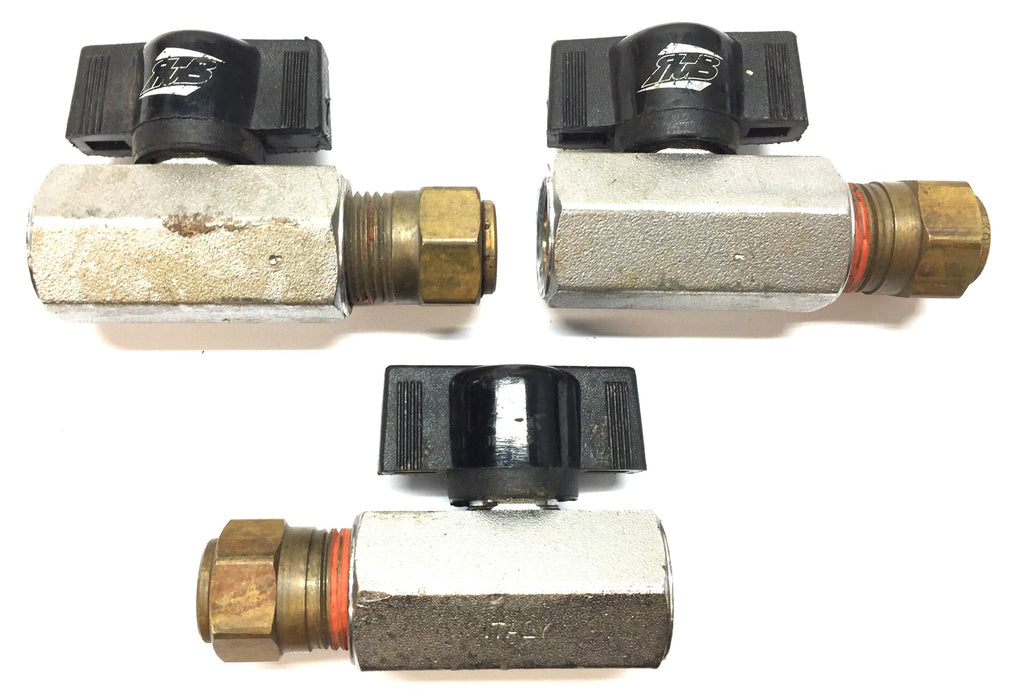 Alkon Steel/Brass 2-Way Ball Control Valve 3/8" FNPT [Lot of 3] USED