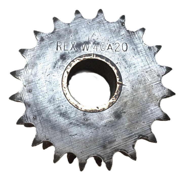 Rex Double-Roller Chain Sprocket W40A20 with 1" Bore USED