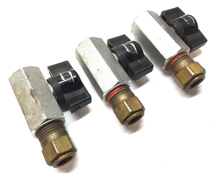 Alkon Steel/Brass 2-Way Ball Control Valve 3/8" FNPT [Lot of 3] USED