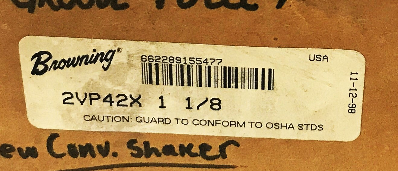 Browning 2-Groove Variable Sheave 2VP42X1-1/8 NOS
