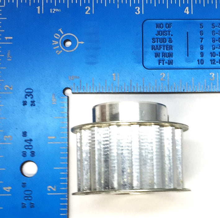 Unbranded 2" Aluminum 16-Tooth Timing Pulley with 1" Bore Keyway NOS