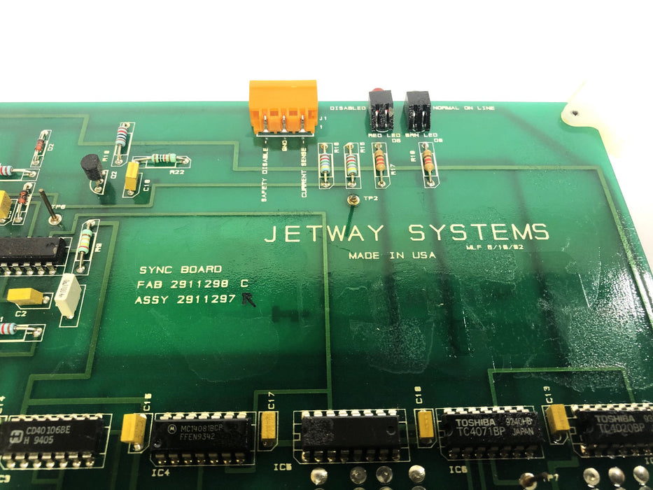 Jetway Systems Sync Board 2911298/2911297 USED