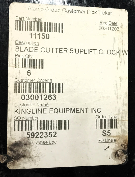 Alamo Rotary Cutter Blade 11150 NOS