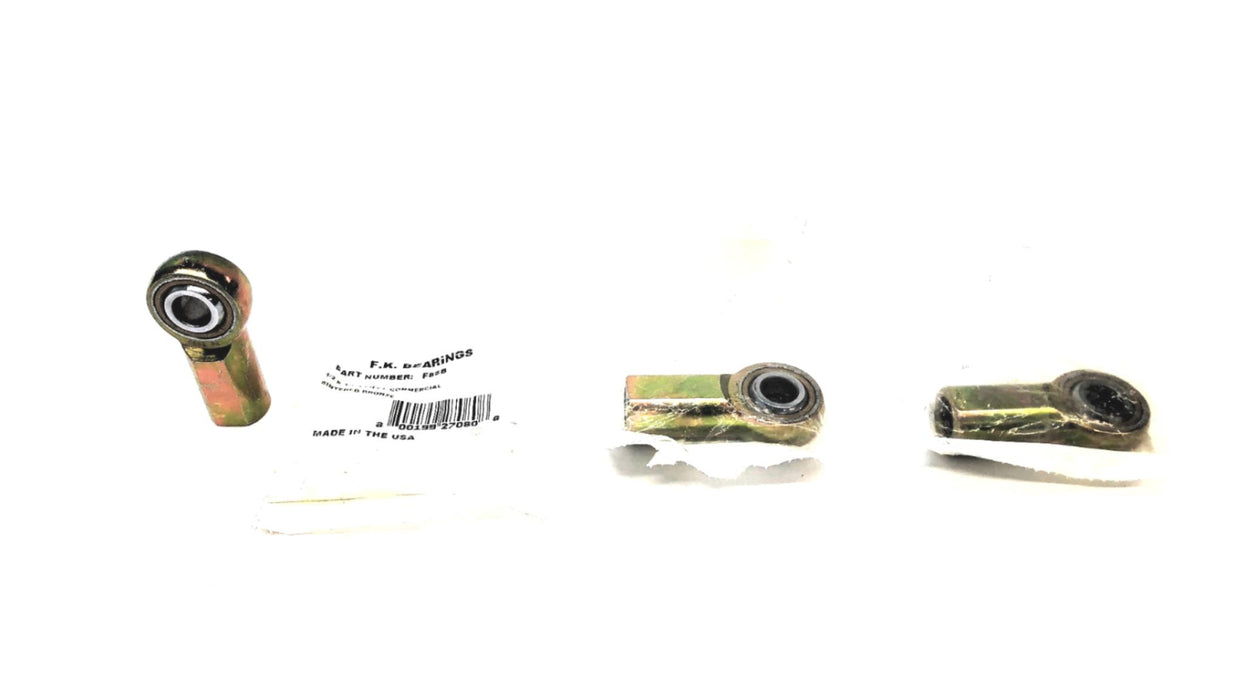 F.K. 1/2" Female Rod End Bearing F8SB [Lot of 3] NOS