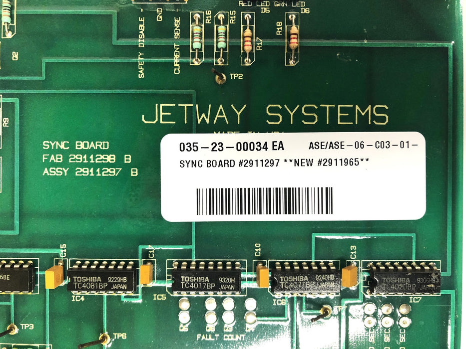 Jetway Systems Sync Board 2911298-B/2911297-B USED