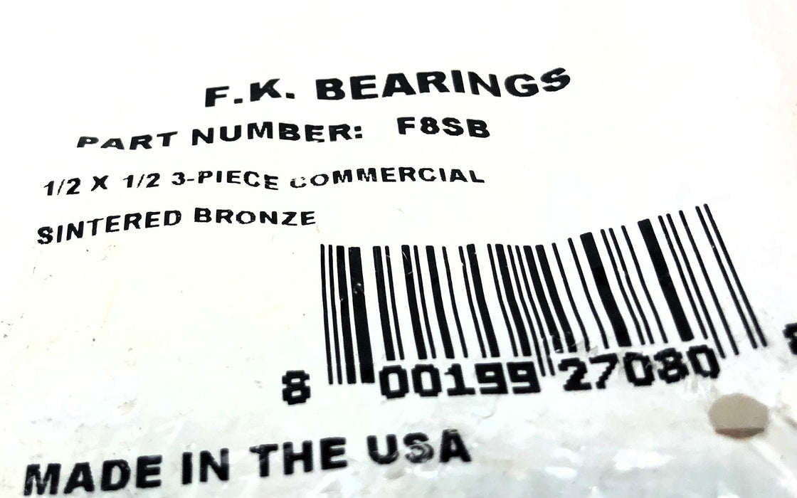 F.K. 1/2" Female Rod End Bearing F8SB [Lot of 3] NOS