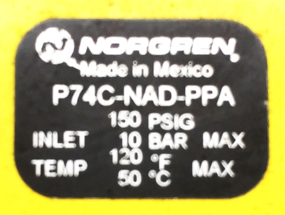 Norgren Pneumatic Lockout Valve Assembly P74C-NAD-PPA (83J) USED