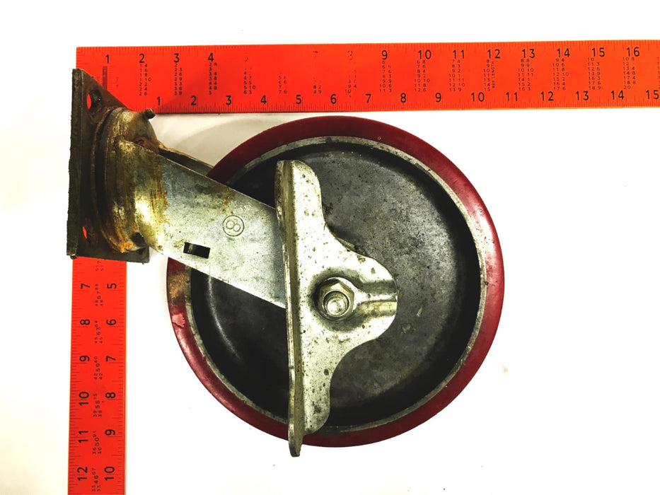 Hamilton 8 inch x 2 inch Caster Wheel Assembly with Brake 8X2WB USED