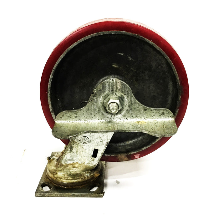 Hamilton 8 inch x 2 inch Caster Wheel Assembly with Brake 8X2WB USED
