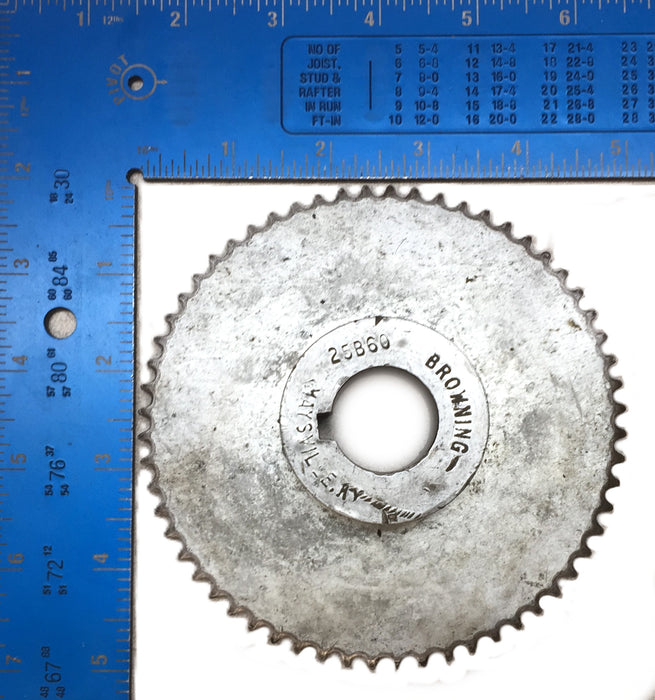 Browning Roller Chain Sprocket with 1" Bore and Keyway 25B60 [Lot of 2] USED