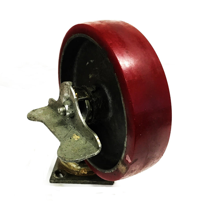 Hamilton 8 inch x 2 inch Caster Wheel Assembly with Brake 8X2WB USED