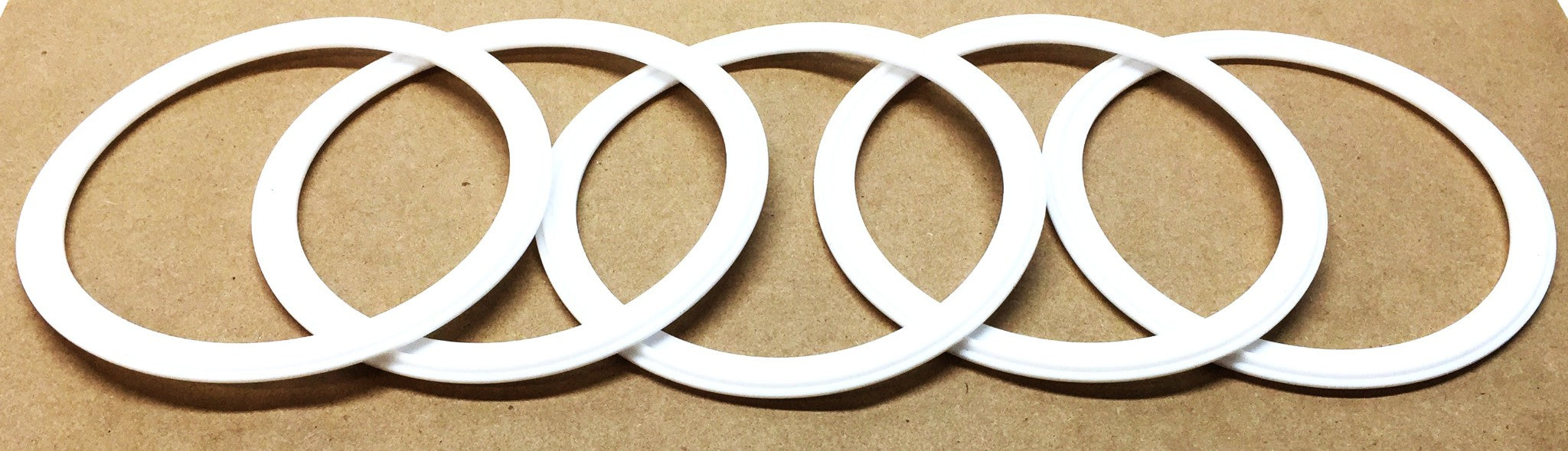 Tri-Clover 4-1/2" White PTFE Sanitary Gasket 40MVU4 [Lot of 5] NOS