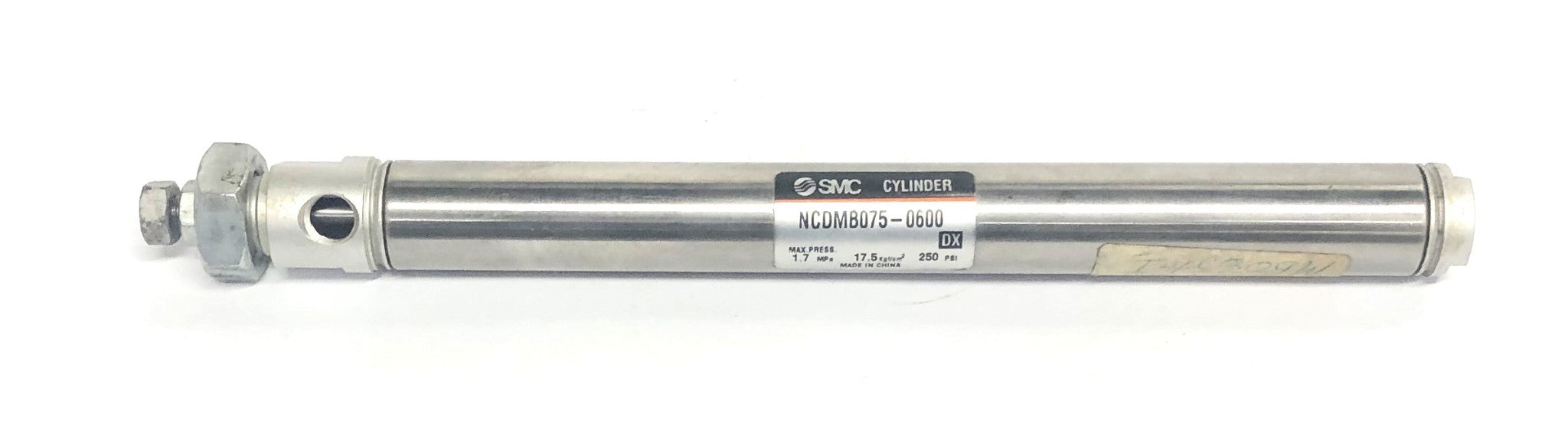 SMC Max Pressure 1.7MPa 17.5Kgf/cm2 250PSI Cylinder NCDMB075-0600 USED