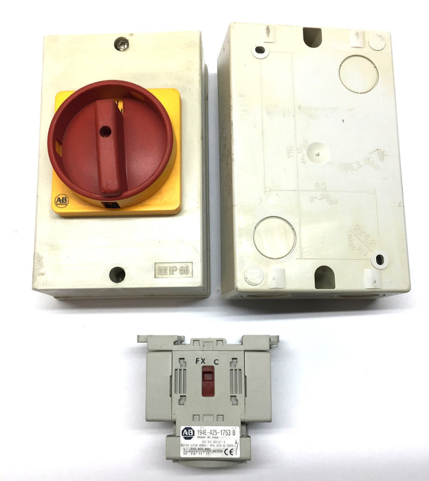 Allen-Bradley Load Switch with Switch Enclosure 194E-A25-1753 (IP66) NOS