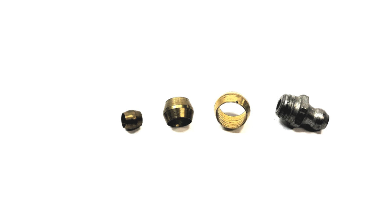 Unbranded 2.8 Pounds of Random Sized Brass/Metal Compression Fittings NOS