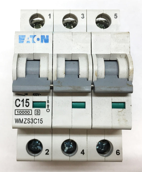 Eaton 15A 10kA Type C TP UL1077 Miniature Circuit Breaker WMZS3C15 NOS