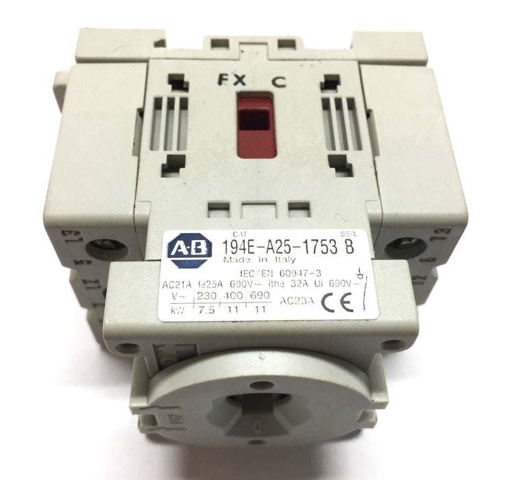 Allen-Bradley Load Switch with Switch Enclosure 194E-A25-1753 (IP66) NOS