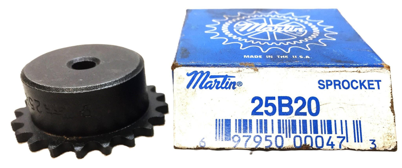 Martin Roller Chain Sprocket 1/4" Blank Bore 25B20 NOS