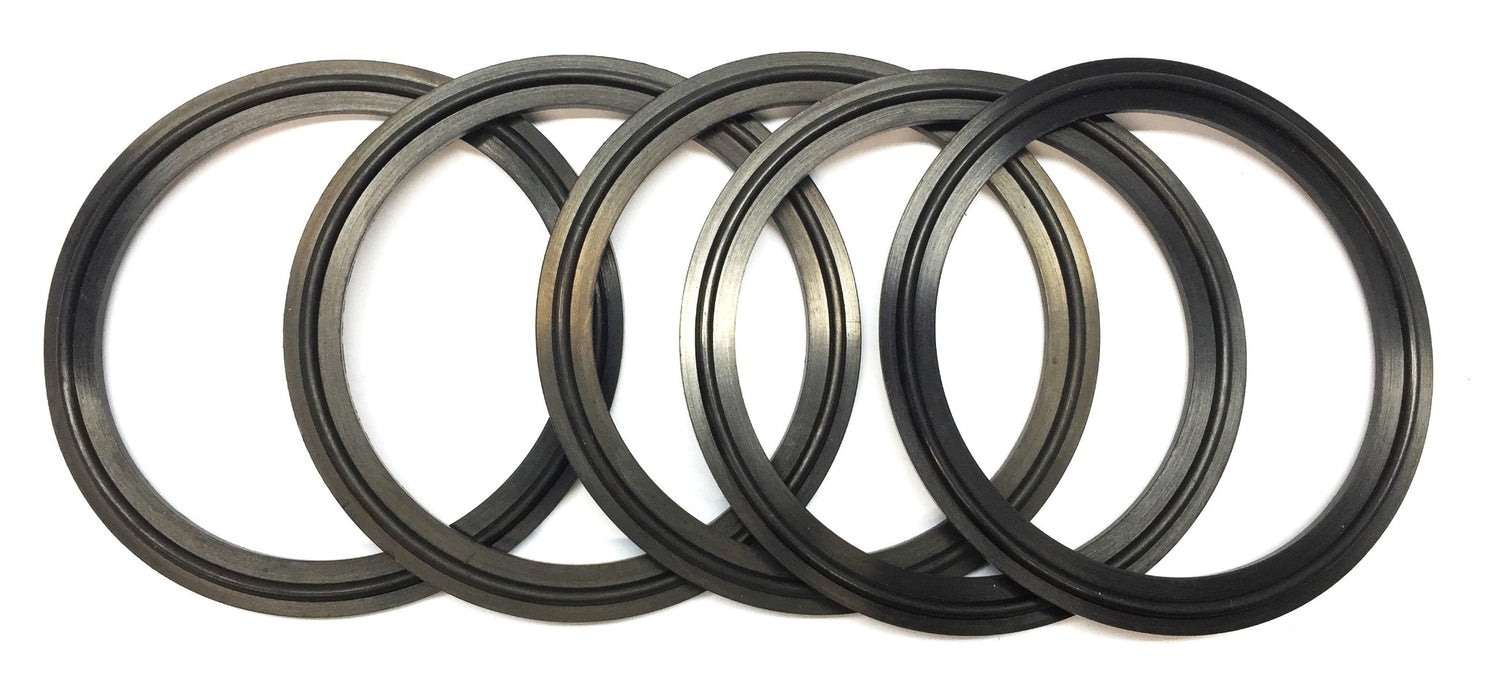 Tri-Clover 3-1/2" Standard Black Gasket 0-40MPU [Lot of 5] NOS