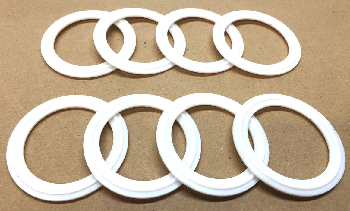 Tri-Clover White Sanitary Clamp Gasket PTFE 2-1/2″ 40MP-G250 [Lot of 8] NOS