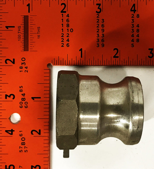PT Coupling 1-1/2 inch FNPT x 1-1/4 Male Camlock Hose Fitting 12A [Lot of 4] NOS
