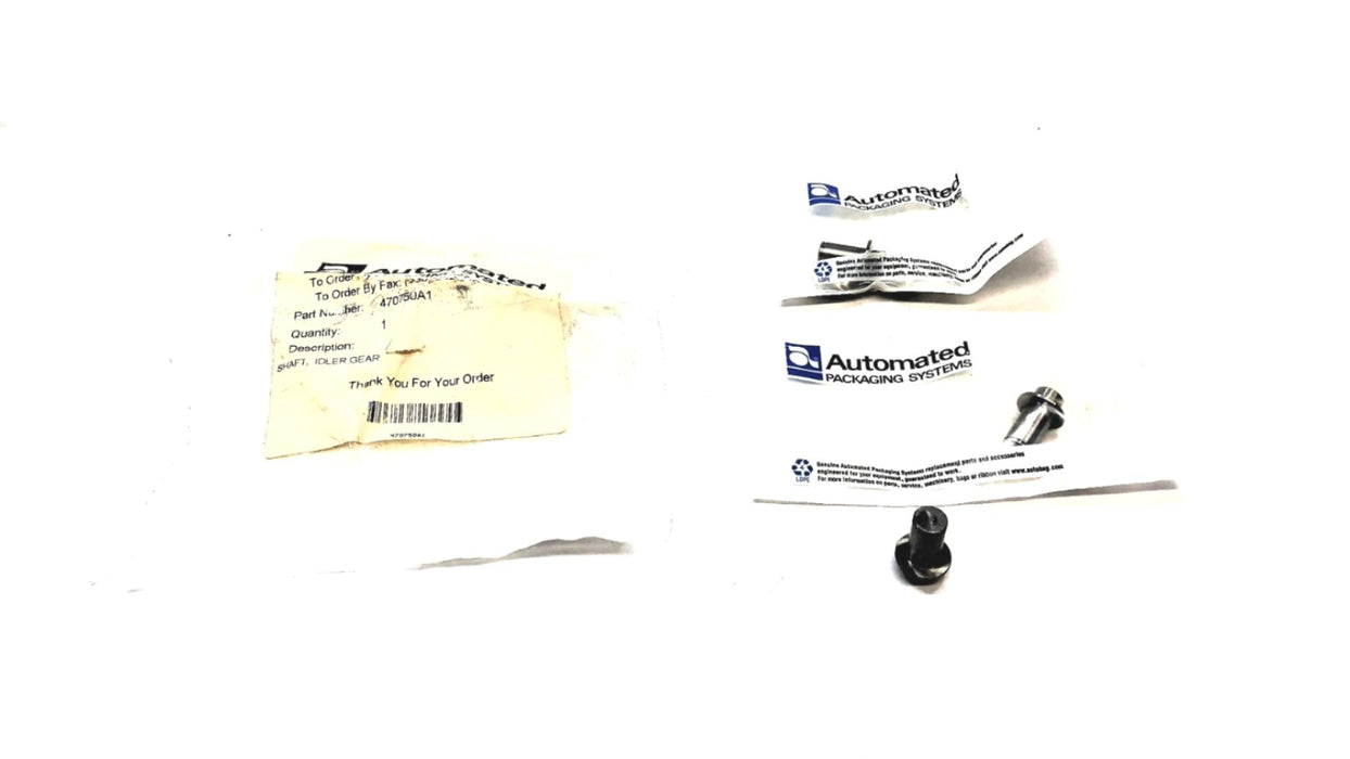 Automated Packaging Systems Shaft, Idler Gear 470750A1 [Lot of 3] NOS