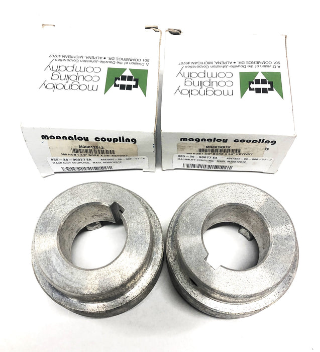 Magnaloy Coupling Hub 1-5/8 inch Bore x 3/8 inch Keyway M30012012 [Lot of 2] NOS