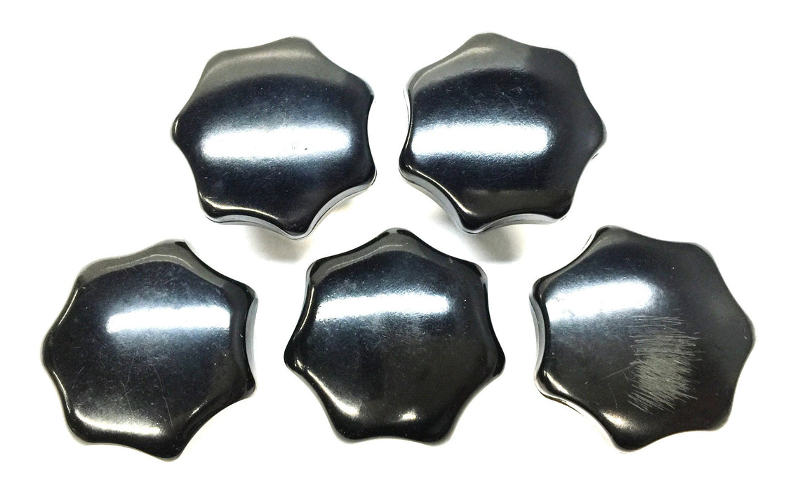 Unbranded 7-Point Plastic Black Star Knob with M8-1.25 Bore [Lot of 5] NOS