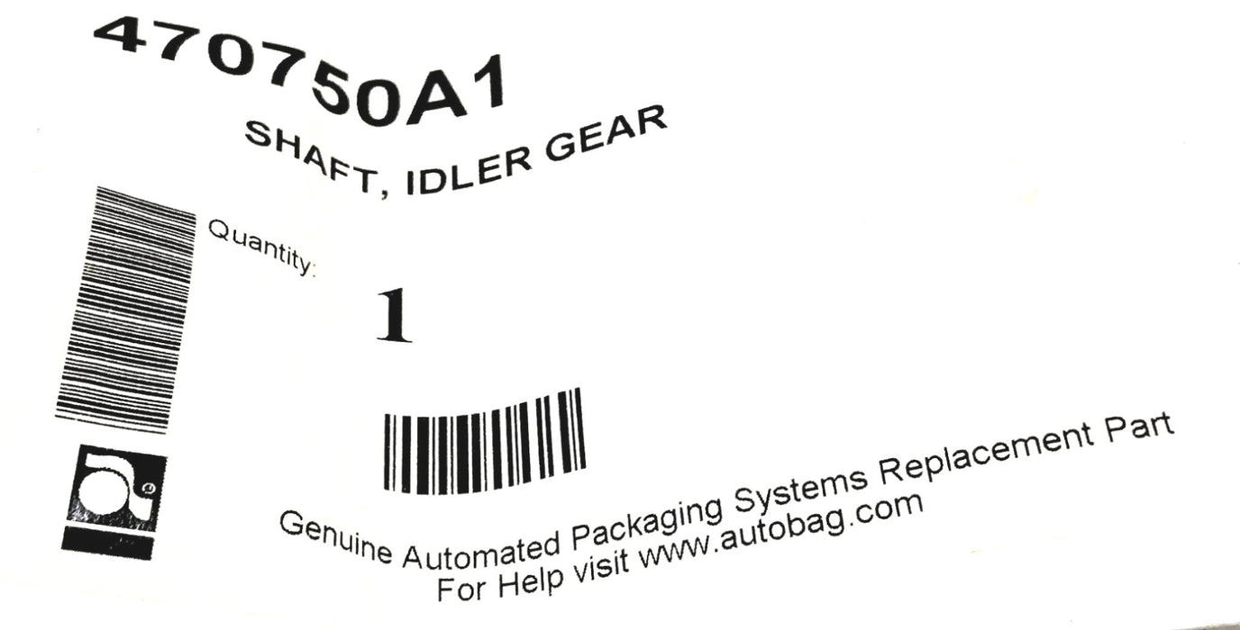 Automated Packaging Systems Shaft, Idler Gear 470750A1 [Lot of 3] NOS