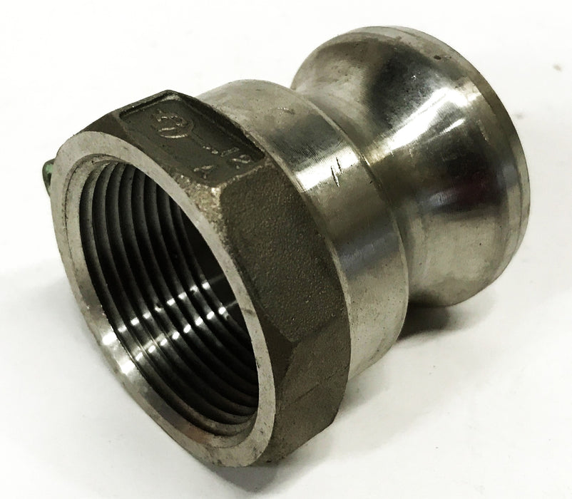 PT Coupling 1-1/2 inch FNPT x 1-1/4 Male Camlock Hose Fitting 12A [Lot of 4] NOS