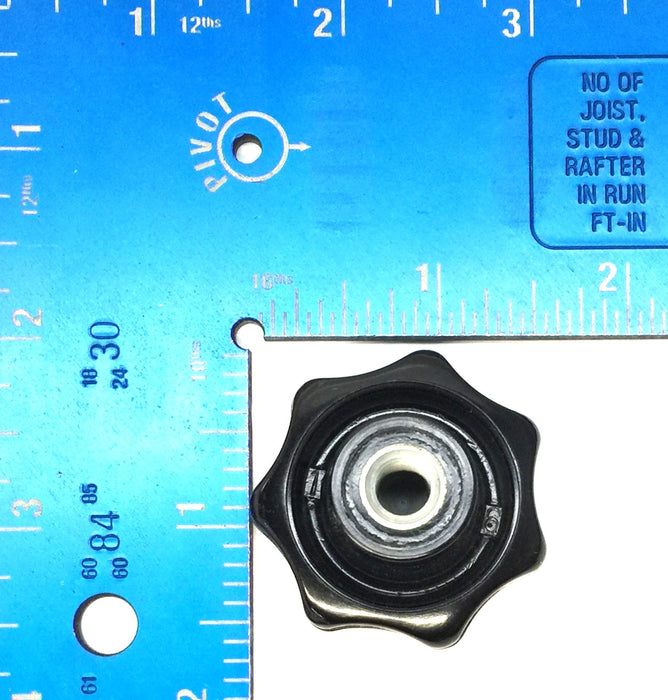 Unbranded 7-Point Plastic Black Star Knob with M8-1.25 Bore [Lot of 5] NOS