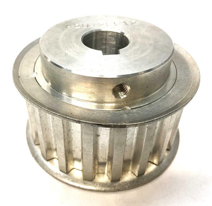 Unbranded 20-Tooth Aluminum 1" Belt Pulley w/.62" Keyway Bore A2012FF12 NOS