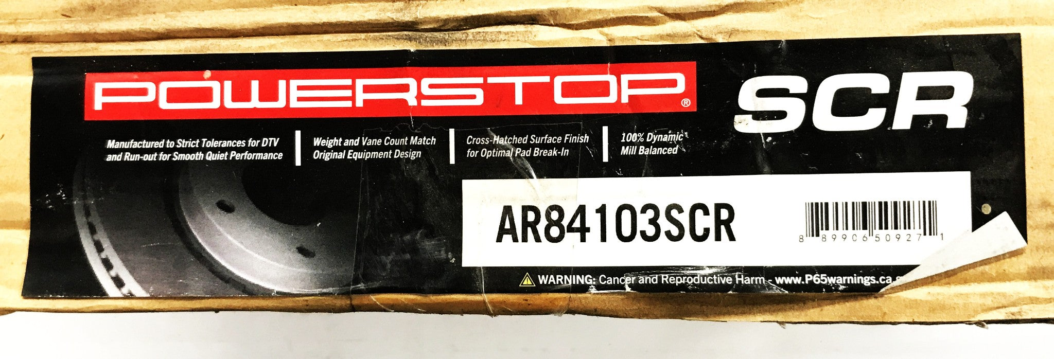 Power Stop Disc Brake Rotor AR84103SCR NOS