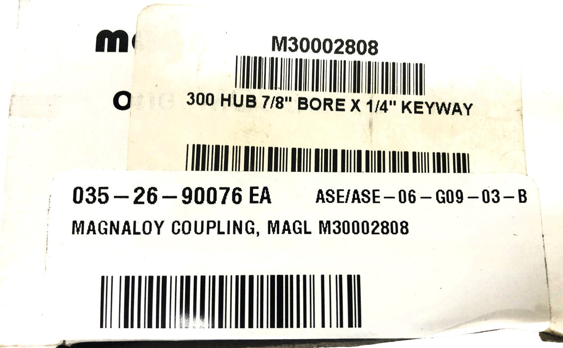 Magnaloy Coupling Hub 7/8 inch Bore x 1/4 inch Keyway M30002808 NOS