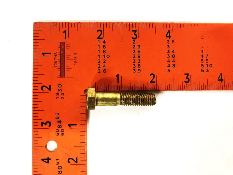 Unbranded Brass 3/8-16 x 1-3/4 inch Hex Head Bolt [Lot of 19] NOS