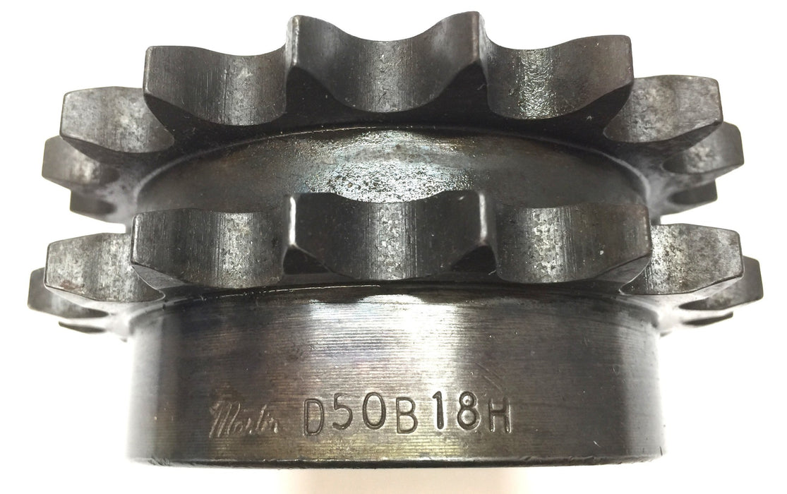 Martin Double-Roller Chain Sprocket D50B18H with 1" Bore NOS