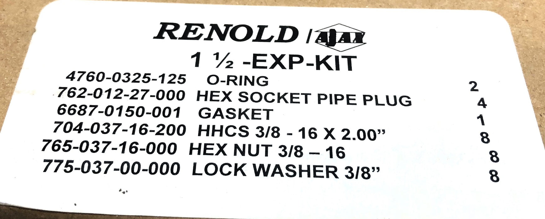 Renold Repair Kit 1-1/2-EXP-KIT NOS