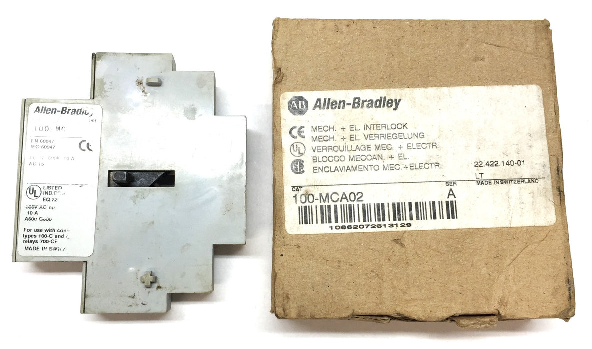 Allen-Bradley Mechanical/Electrical Interlock 100-MCA02 USED