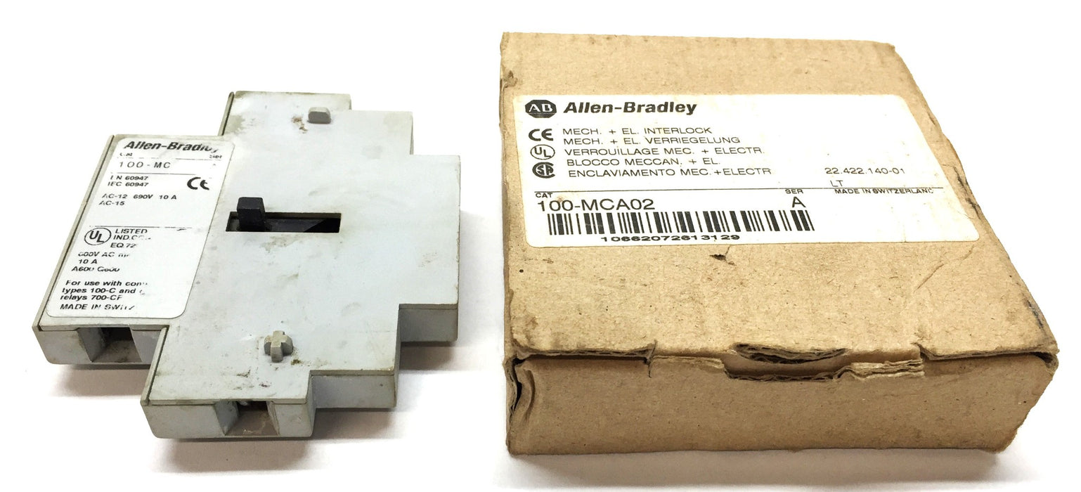 Allen-Bradley Mechanical/Electrical Interlock 100-MCA02 USED