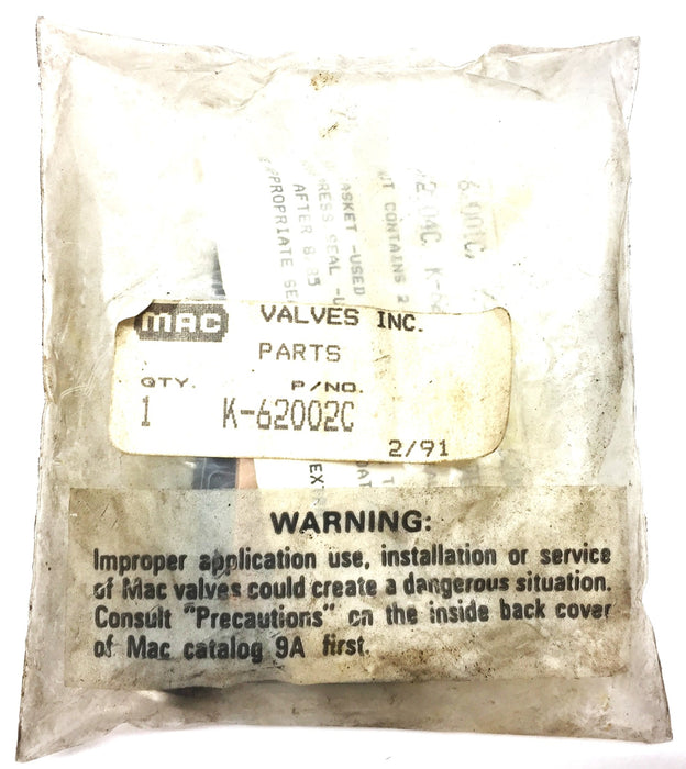 MAC Valves Solenoid Valve Repair Kit K-62002C NOS