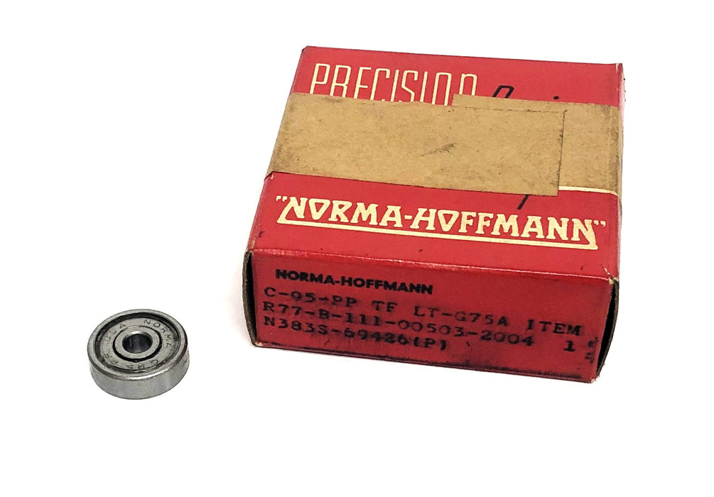 Norm-Hoffmann Double Shielded Single Row Ball Bearing C-95-PP NOS
