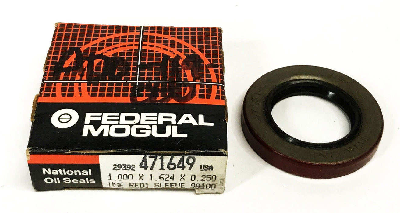 Federal Mogul 1-5/8 inch x 1 inch x 1/4 inch Oil Seal 471649 []Lot of 4] NOS