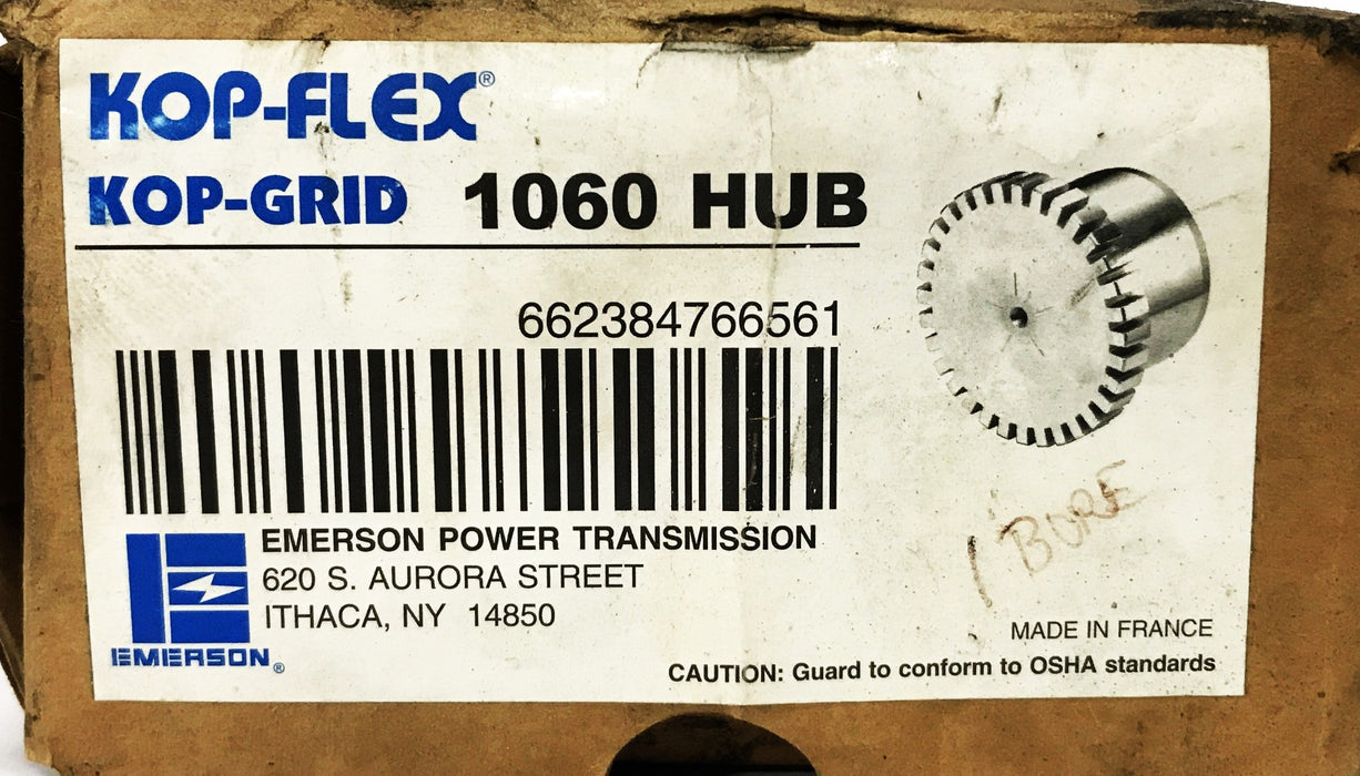 KOP-FLEX Kop-Grid 1060 Hub Coupling with 1 inch Bore (No KW) 1060-1 NOS