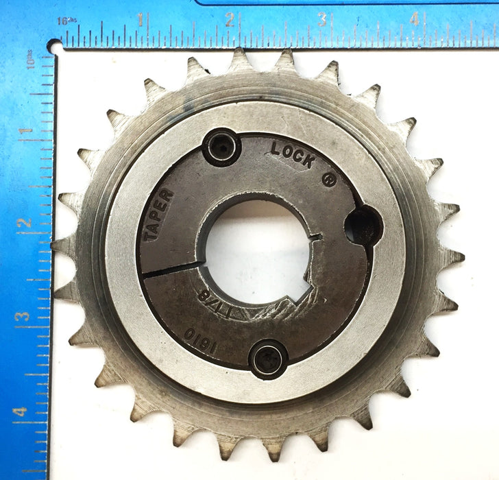 Browning Single-Roller Chain Sprocket 40TB26 with Taper-Lock Bushing(1-1/8) USED