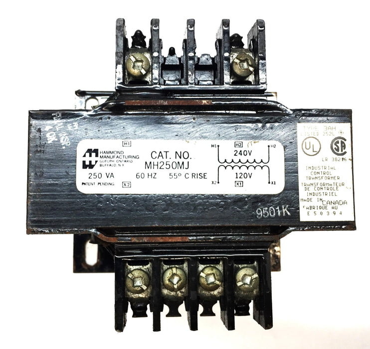 Hammond 250VA/60Hz 240V/120V Industrial Control Transformer MH250MJ USED