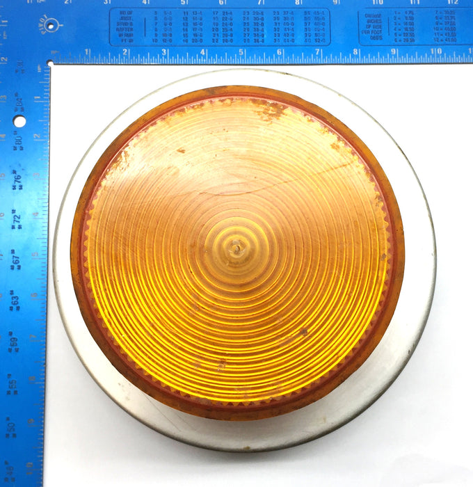 Adaptabeacon 5" Amber 3-Wire Signaling Beacon Light 93A-N5 (Missing Bulb) USED