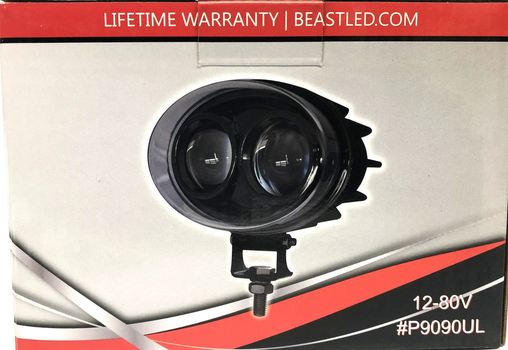 Beast 12V/80V Blue Oval Safety Spot Light P9090UL NOS